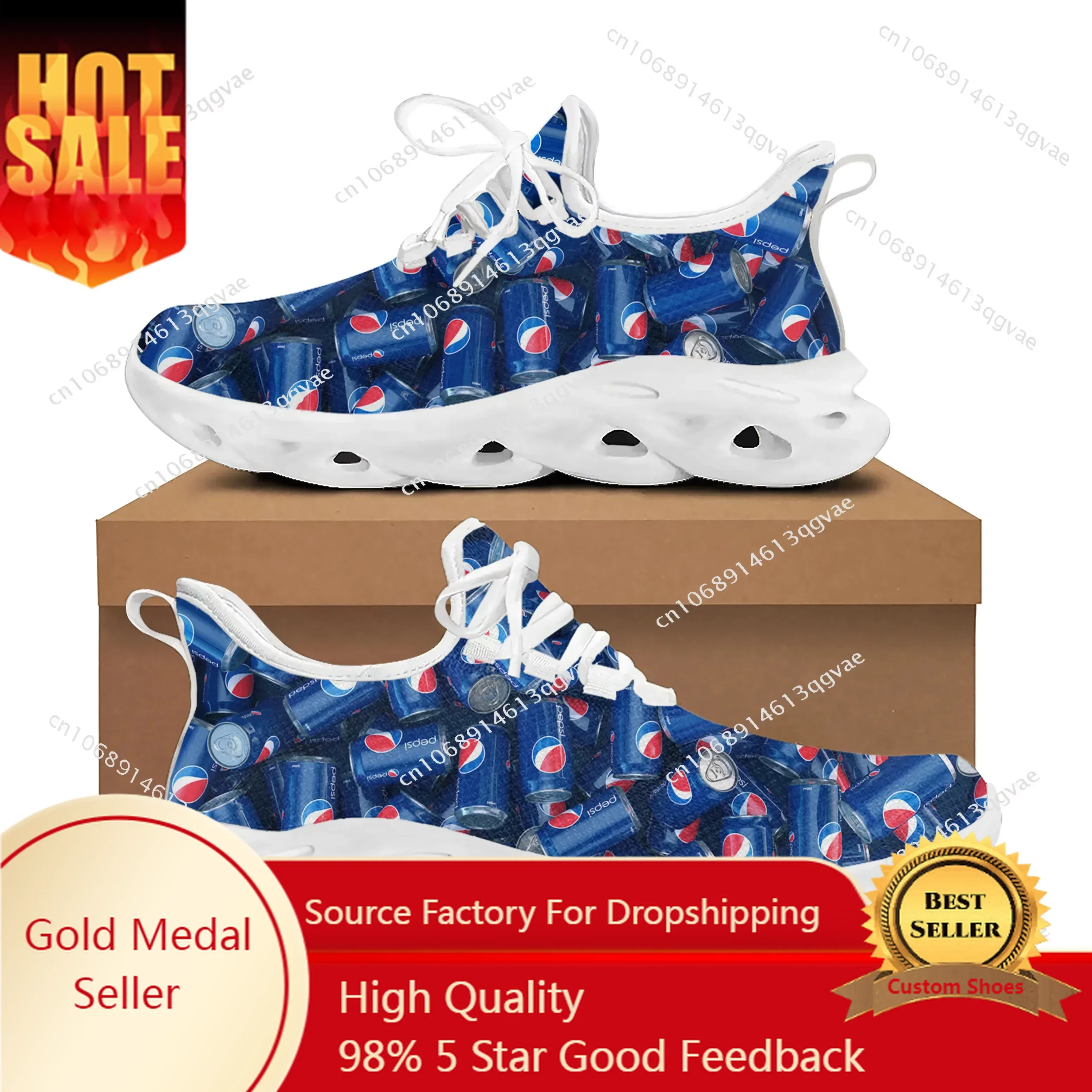 

P-Pepsi-Cola Flats Sneakers Mens Womens Sports Running Shoes High Quality Sneaker Lace Up Mesh Footwear Tailor-made Shoe White