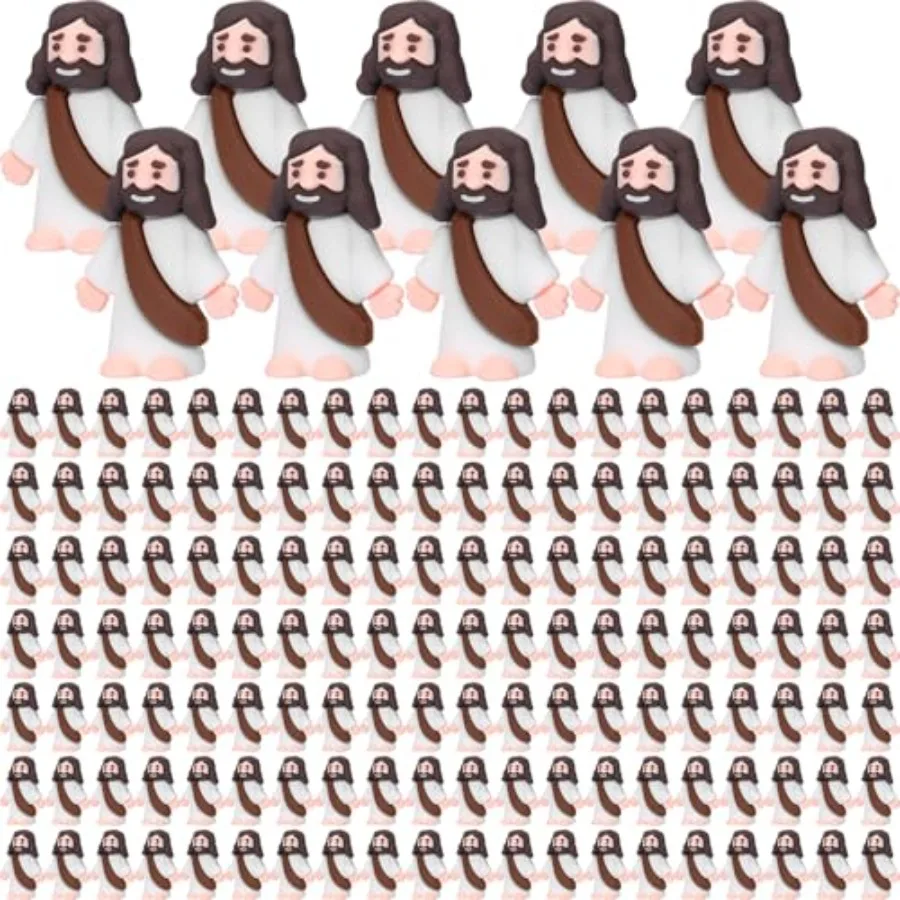 

300 Pcs Mini Jesus Figures Bulk Tiny Jesus Figurines Little Christ Savior Religious Party Favors Pocket to Hide and Seek for VB