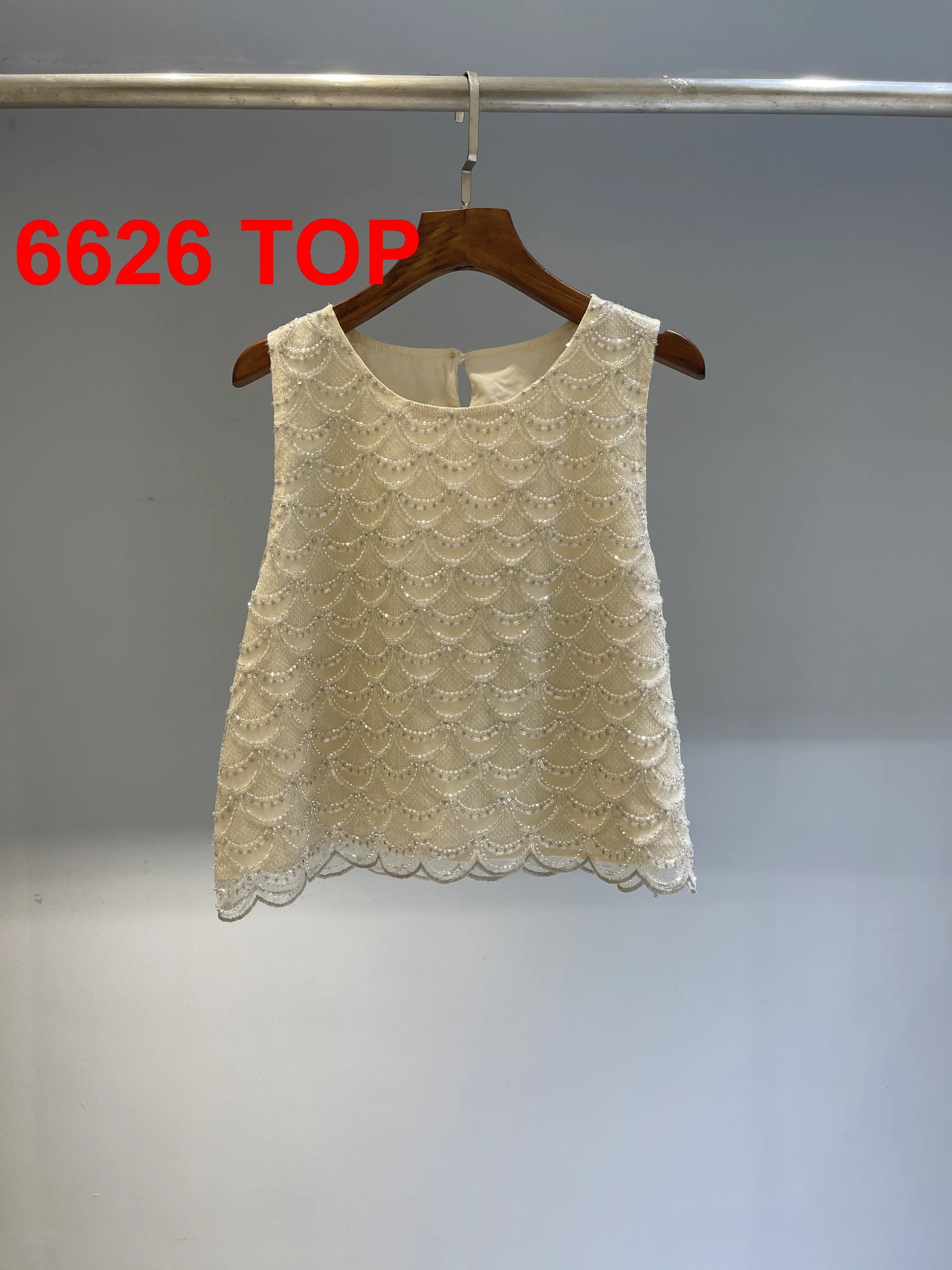 H80&S90 New Fashion Holiday Women Vintage Embroidery Beaded Sequin Party Vest Tank Top Blouse Cardigan Elastic Band Skirt Set