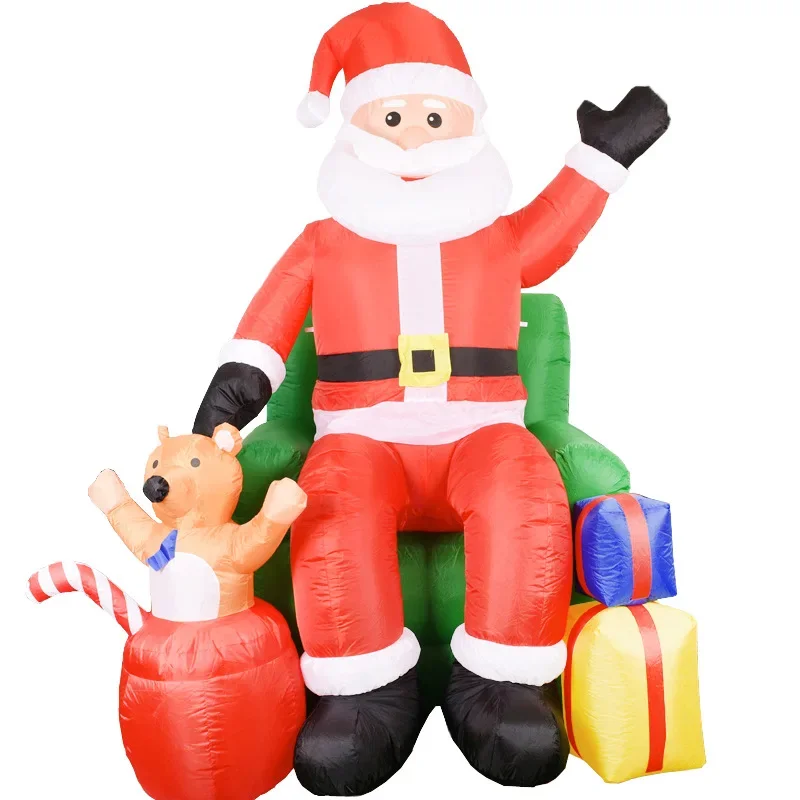 

Spot 2.3m Santa Claus, sitting on the sofa inflatable air mold luminous, outdoor courtyard lawn ornament