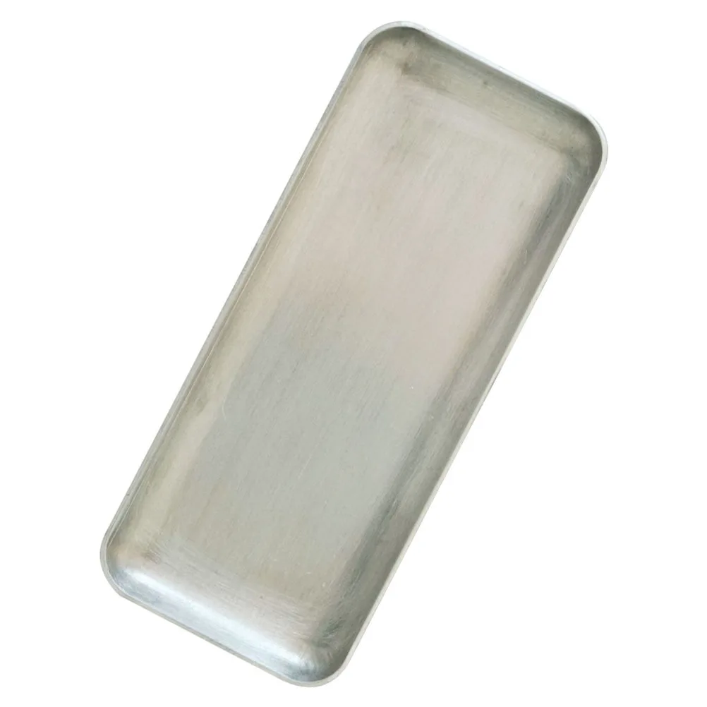 

1Pcs Retro Aluminum Food Serving Tray Multipurpose Storage Plate Elegant Design for Home Restaurant Party Snack Display