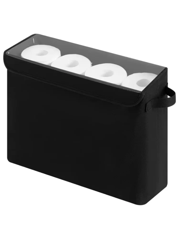 Toilet Paper Storage Basket,Toilet Paper Storage With Lid,Hold 12 Regular Or 9 Large Rolls,Toilet Tissue Holder Basket
