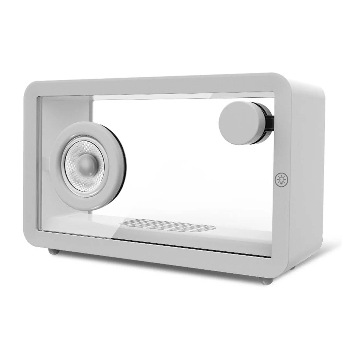 Nuovo altoparlante Bluetooth retrò portatile in vetro trasparente altoparlante Audio hi-fi Bar colorato lettore musicale a luce ambientale bianco