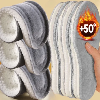 2 Stuks Zelfverwarmde Thermische Inlegzolen Voor Voeten Winter Warme Wol Thermische Memory Foam Voor Mannen Vrouwen Sportschoenen Zelfopwarming Schoen Pads