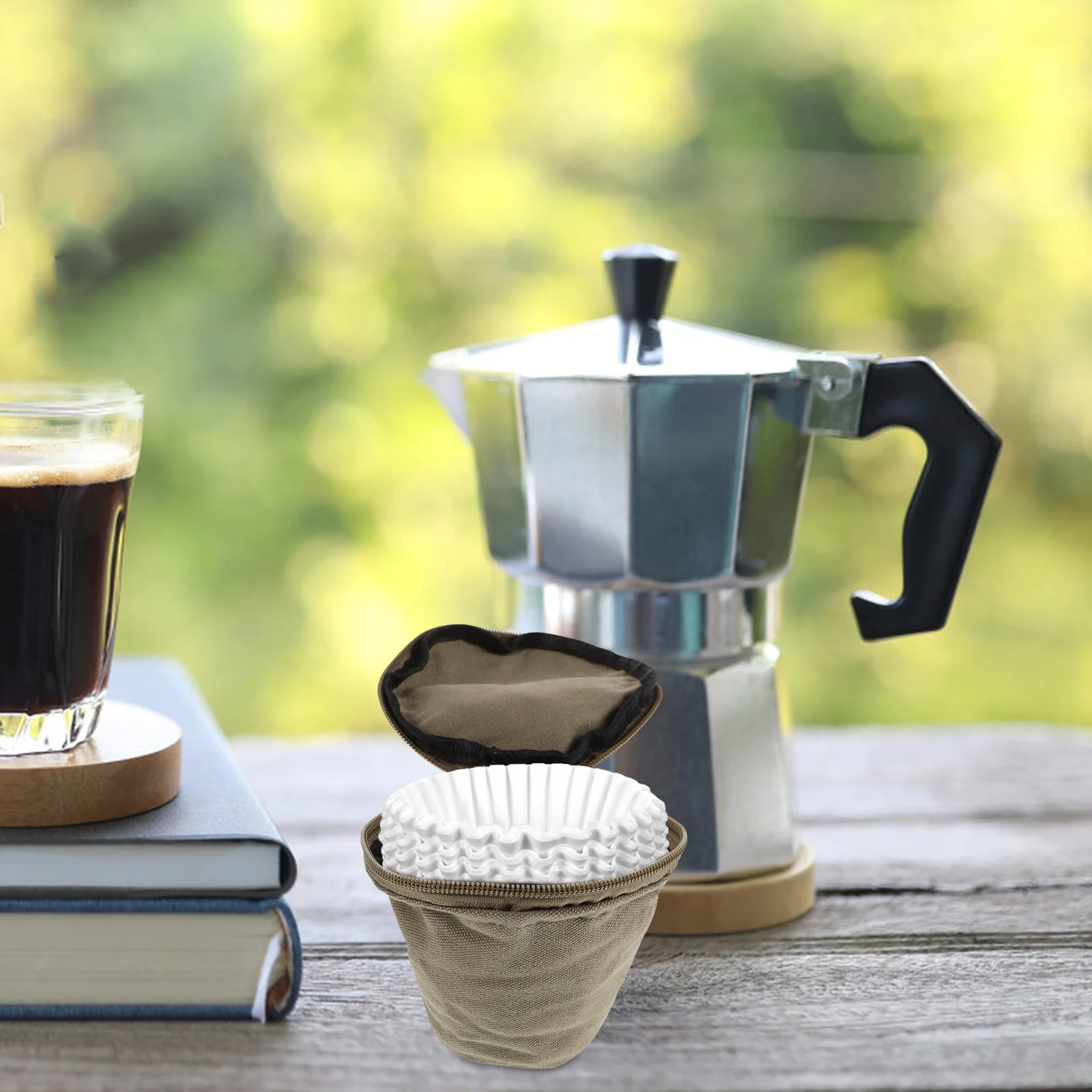 

Portable Coffee Gear Case Cake Filter Storage Organizer Manual Grinder Bag Travel Camping Outdoor Coffee Accessories Pouch