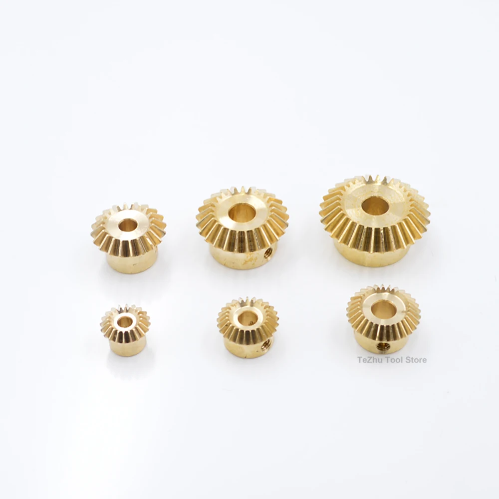 1Pcs Single Brass Bevel Gear 1.5 Mod 1:1 20 Teeth 90 Degree Right Angle Transmission Parts Machine Parts DIY