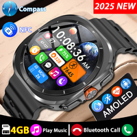 Smartwatch Men AMOLED Screen DT Ultra Smart Watch 47mm Call Compass Series 7 NFC Sport Track Watches Men 4GB memory Local music