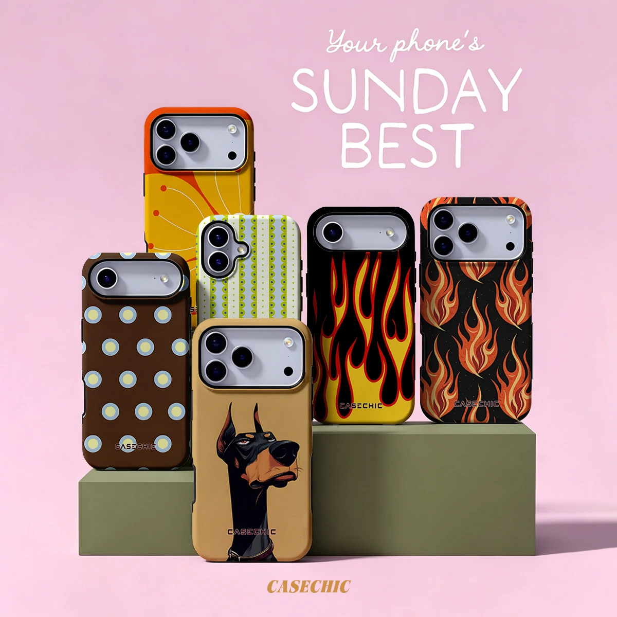 Retro Doberman For Samsung Galaxy S26 S25 S24 A56 A36 Dual Layer Luxury Fashion Full Lens Protective phone Cover CaseChic