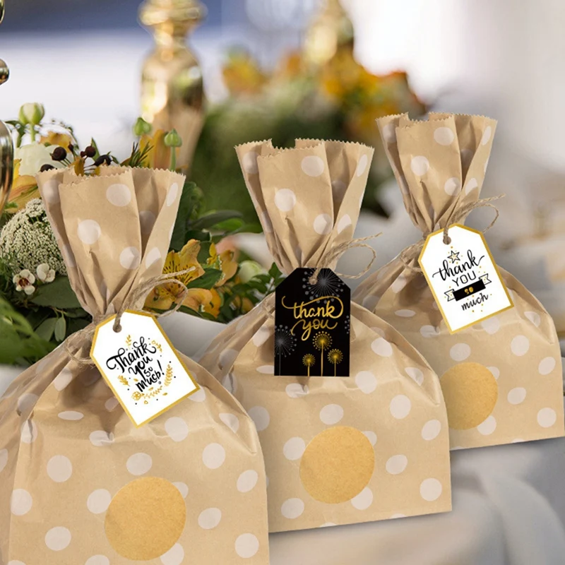 結婚式や誕生日のキャンディーバッグ,紙のギフトバッグ,招待状,24パック