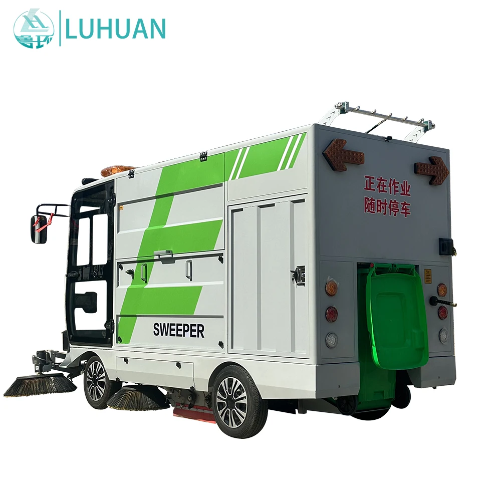 Full Closed Electric Ride on Road Floor Sweeper Four Wheel Car Cleaning Machine Roller Brush High Efficiency Sweeper