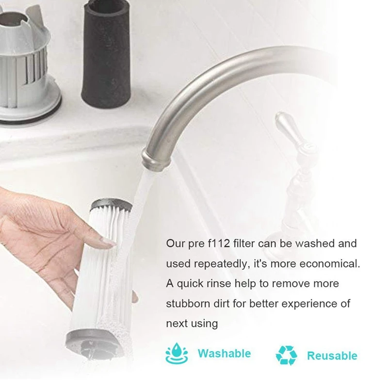 Filtro de plástico de 4 piezas para aspiradora Dirt Devil, accesorios para modelos UD20124 F112