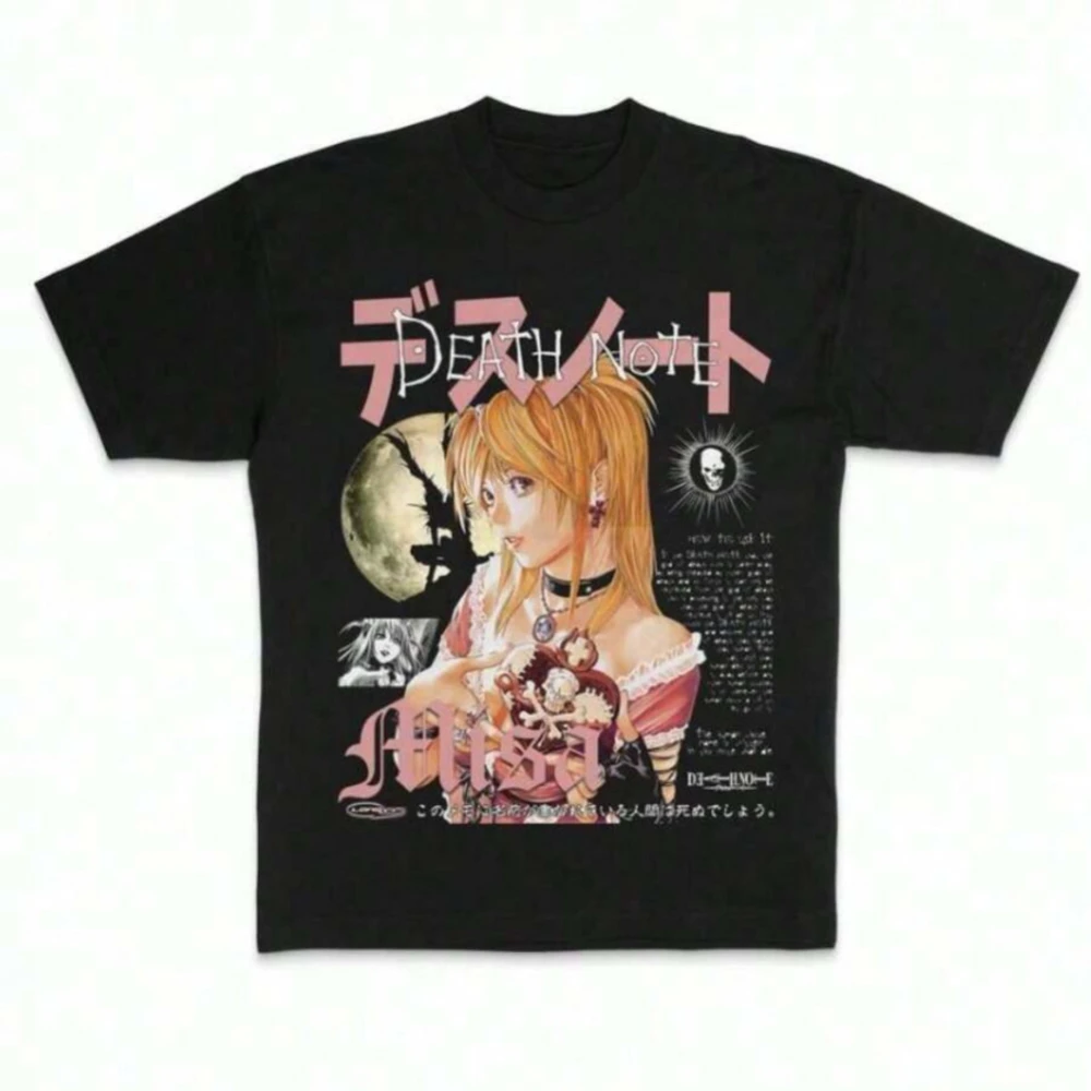 Retro-Grafik-T-Shirts mit Misa-Waren für Anime-Fans, Unisex-Shirts, inspiriert von Comics, Oberteilen für Männer und Frauen