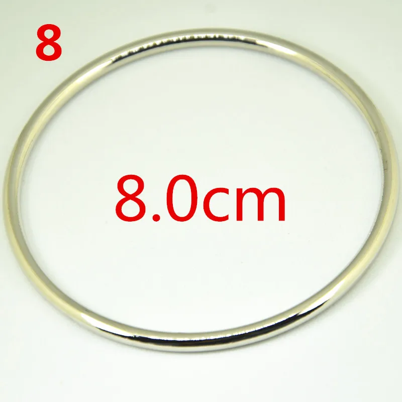 10pcs 20mm/25mm/30mm/40mm/50mm/60mm/70mm/80mm gunBlack Gold Circle Alloy Metal O Ring Shoes Bags DIY sewing Buckles Accessories