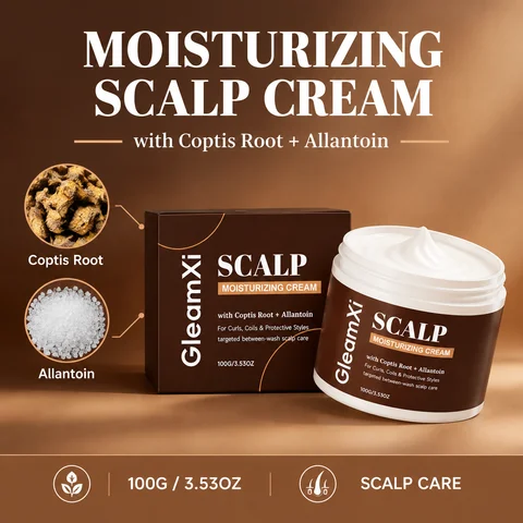 Herbal Scalp Moisturizer Ginger Root Oil Extract Cream Hydrating Nourishing Scalp Care Smoothing Frizzy Hair Shine Massage Cream