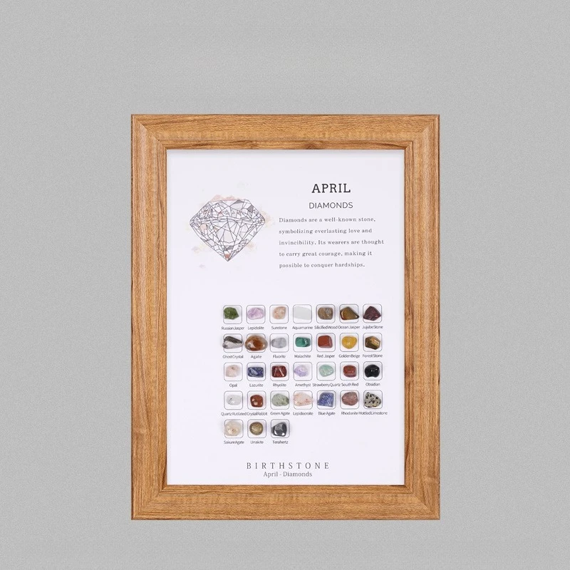hoto Frame Mineral Specimen Geology Stone Home Decor Birthday Month Ornament