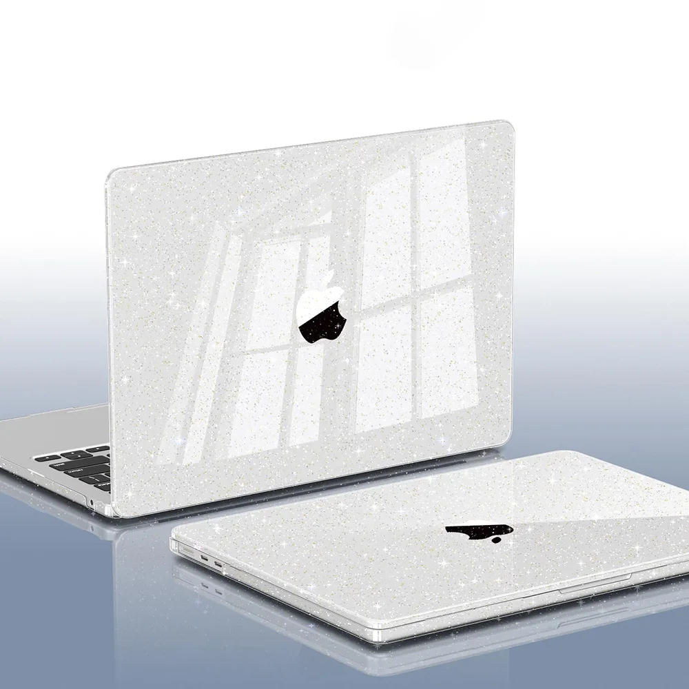 Glitter Clear Case For Macbook Air 13.6 M5 M4 M3 M2 Air 15.3 M5 A3448 Case Air 15 13.6 A3449 A3240 A3113 A2681 A3114 A3241 Cover