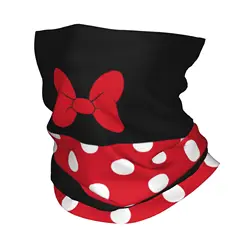 Custom Minnie Mouse Cartoon Polkadot Anime Bandana Winter Neck Warmer Windproof Wrap Face Scarf for Hiking  Gaiter Headband