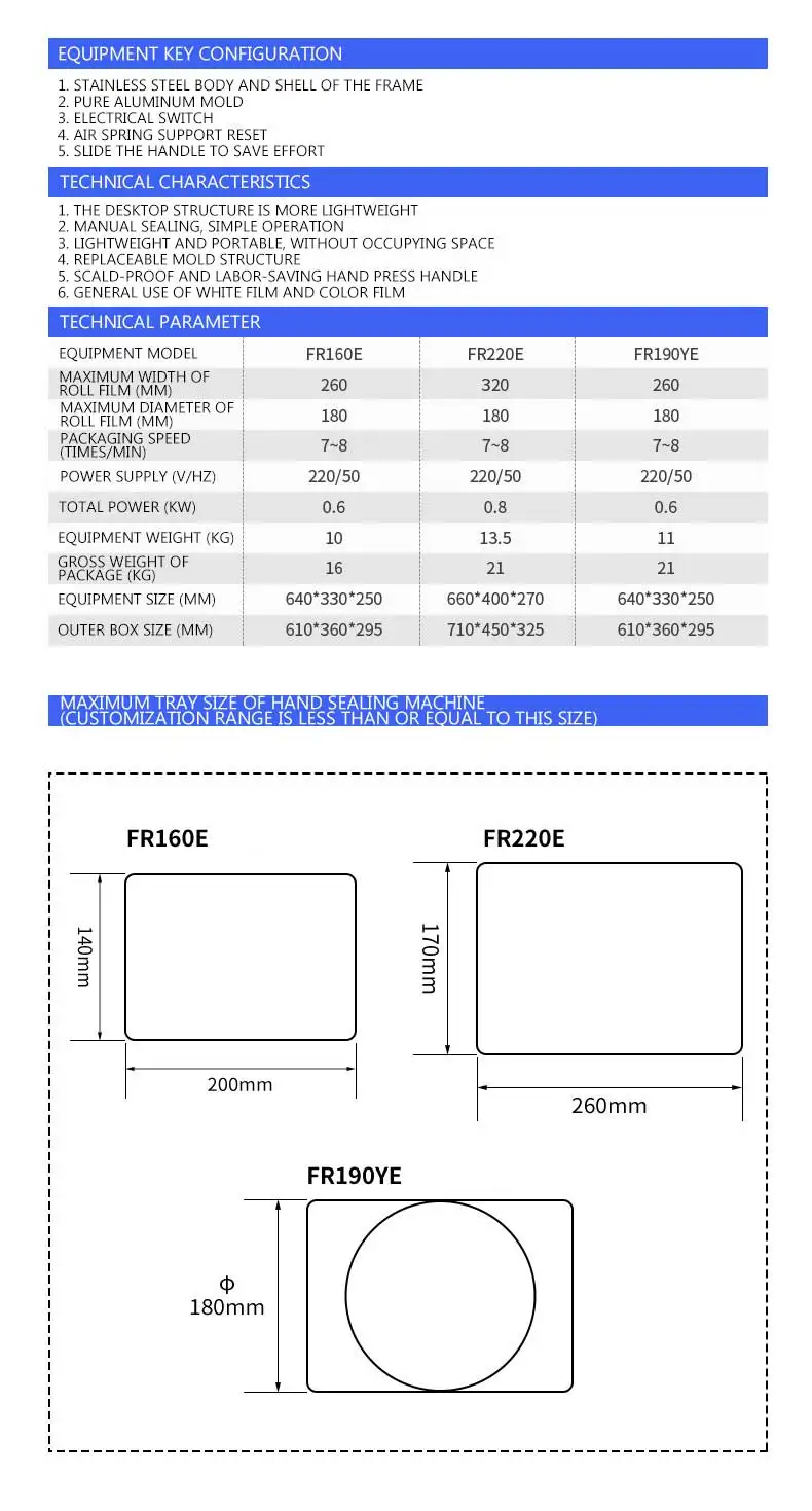 

2025 2025 Manual sealing machine Commercial fast food packaging machine Cooked food box sealing packaging machine Small