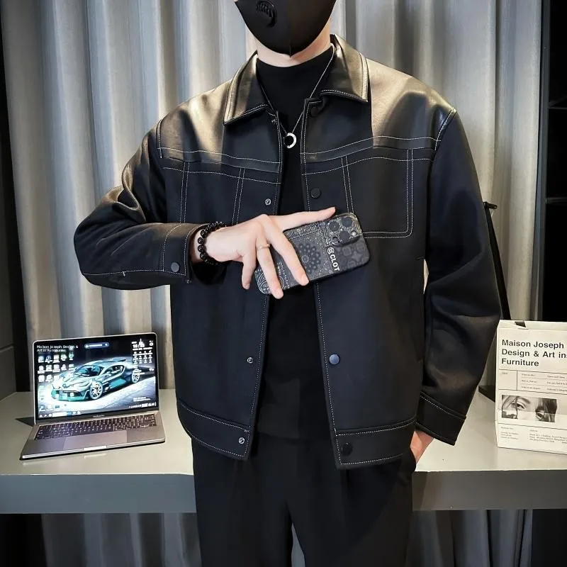 

Мужская приталенная куртка Slim Fit, весна-осень 2023, новая модная брендовая куртка в стиле пэчворк, повседневная, высокого качества, из полиэфирного волокна