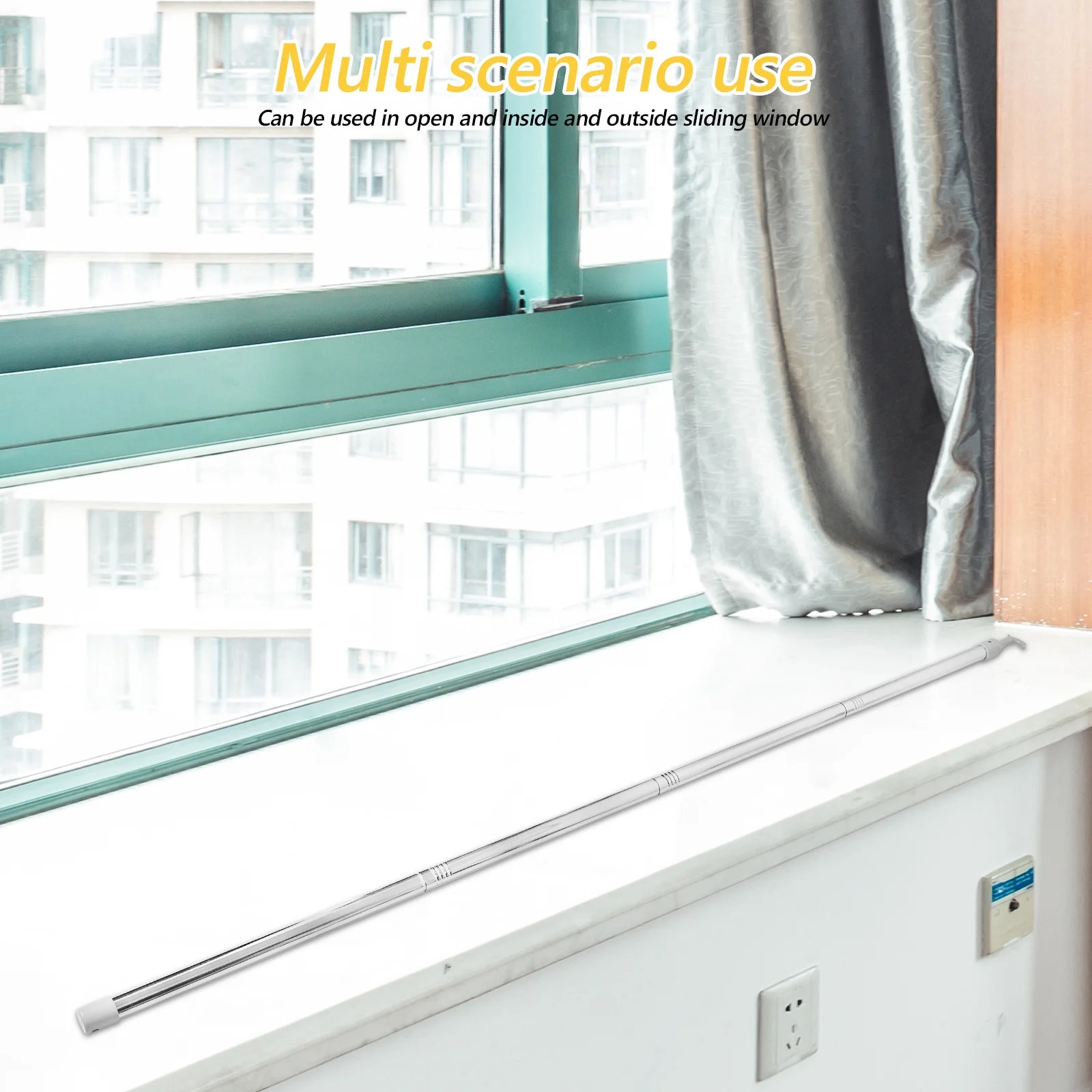 

Telescopic Rod For Blinds Stainless Steel Adjustable Length For Attic Sunroom Windows Push Pull Wand Tool Accessory