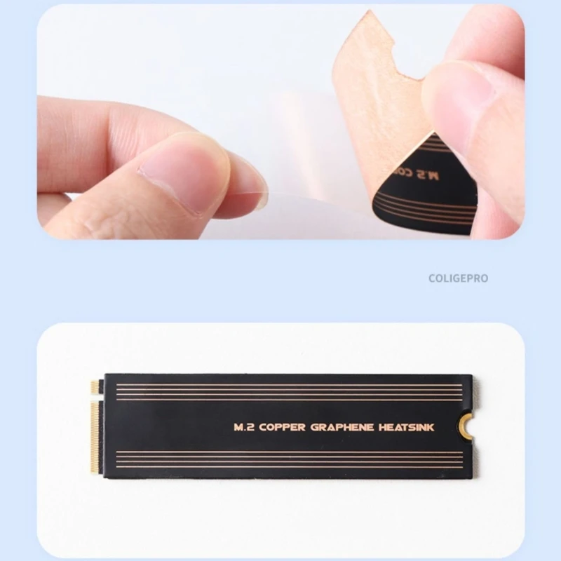 M.2 Copper Metal Heat Sink Solid State Heatsink Hard Disk Cooling Sticker for Laptop Fine Workmanship SSD Radiator Drop Shipping