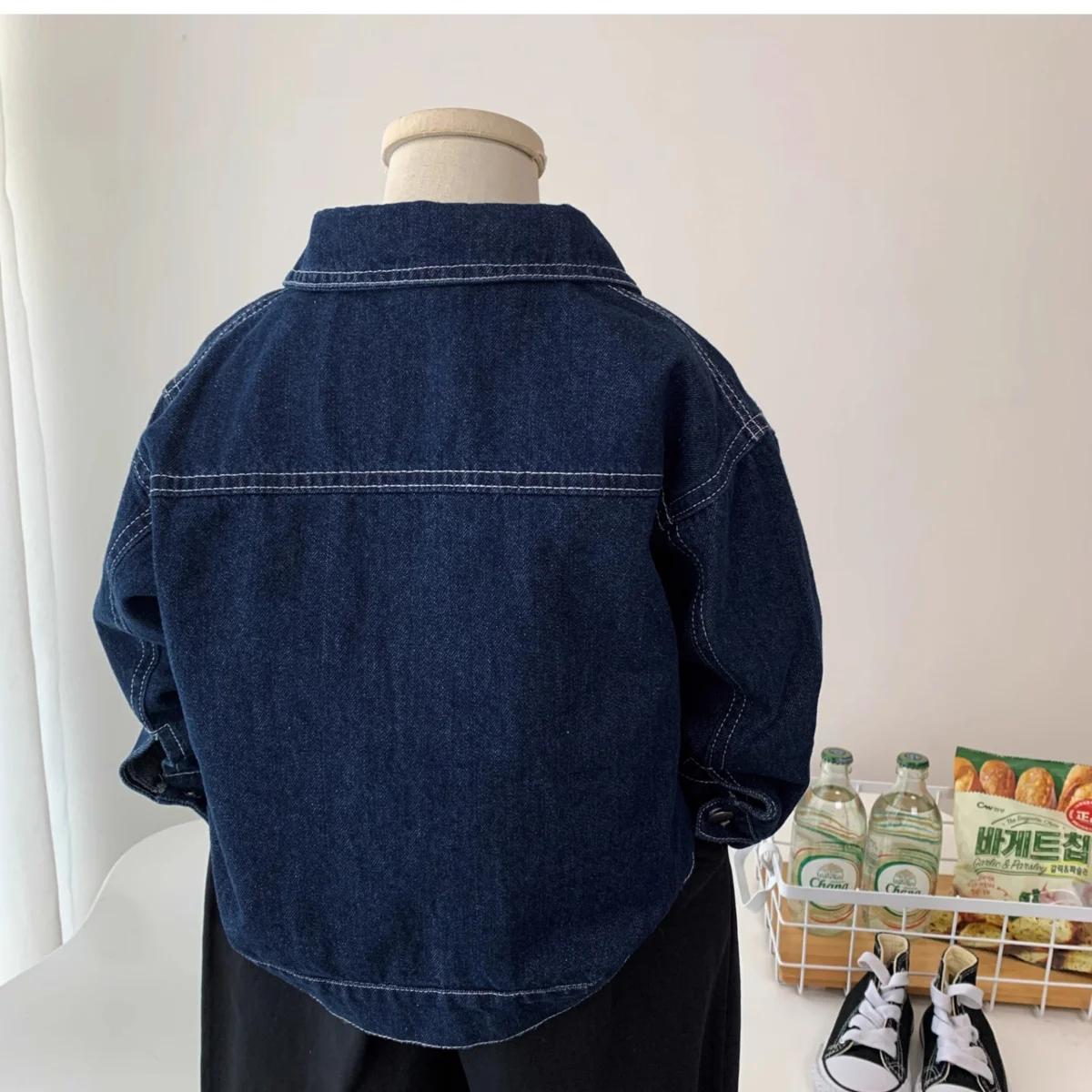 

Spring and Autumn Children's Deinm Jacket Fashion New Boys' Korean Edition Casual Jeans Handsome Coat 0 2 4 6 7 9Y