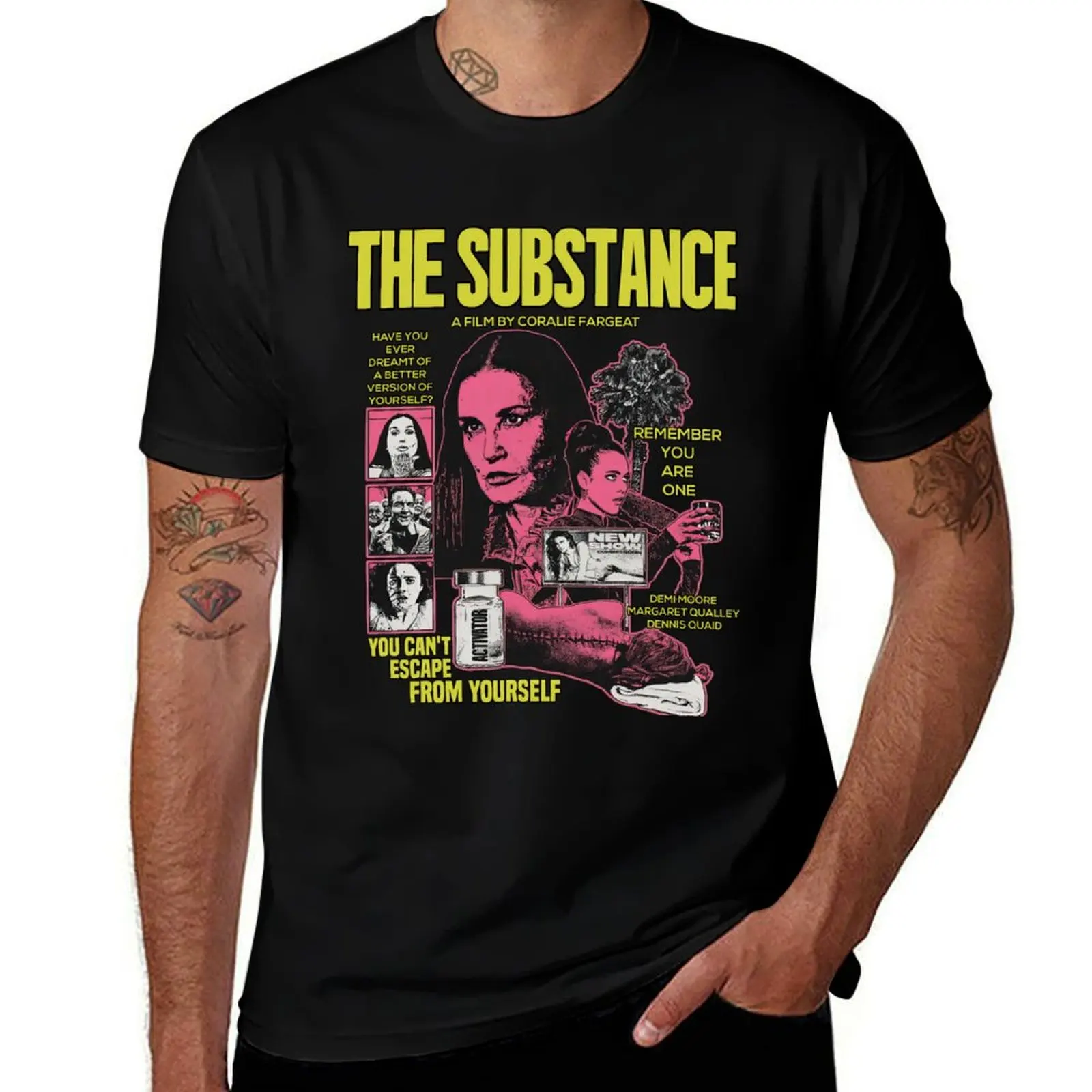 

Retro The Substance T-Shirt oversized aesthetic clothes Men's t shirts