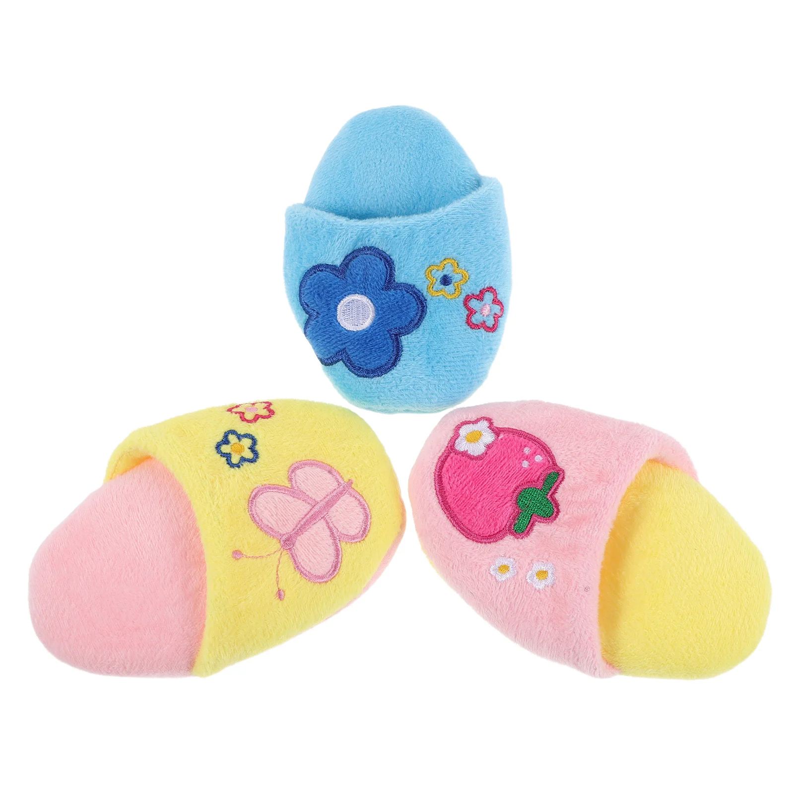 

3Pcs Pet Chew Slippers Soft Squeaky Shoe Set Interactive Puppy Slipper Chewers Small Medium Dogs Indoor Outdoor Play