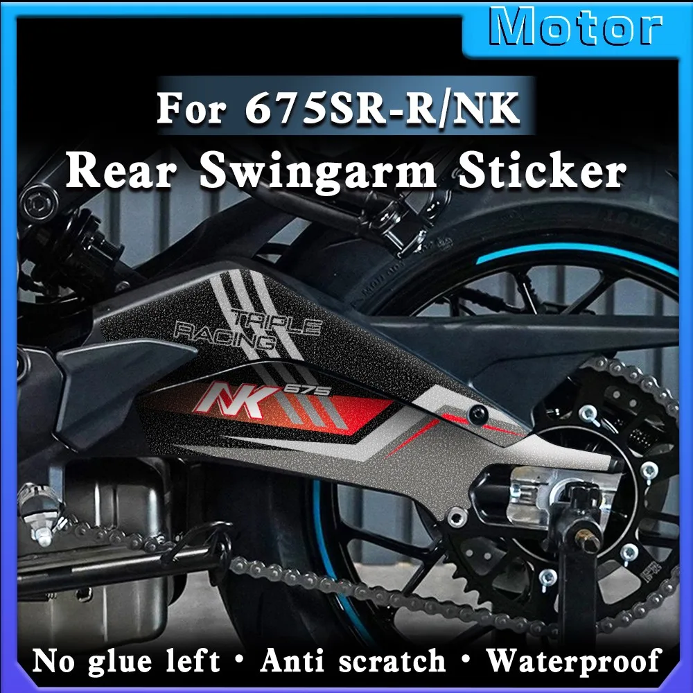 For 675SR 675NK 675SR-R 675SS Motorcycle Frosted Swingarm Stickers Racing Rotating Shaft Protect Accessories Decals Waterproof