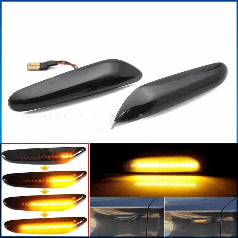 2pc For BMW 1/3/5 Series E46 E60 E87 E90 E92 X1 X3 Fender Side Turn Signals