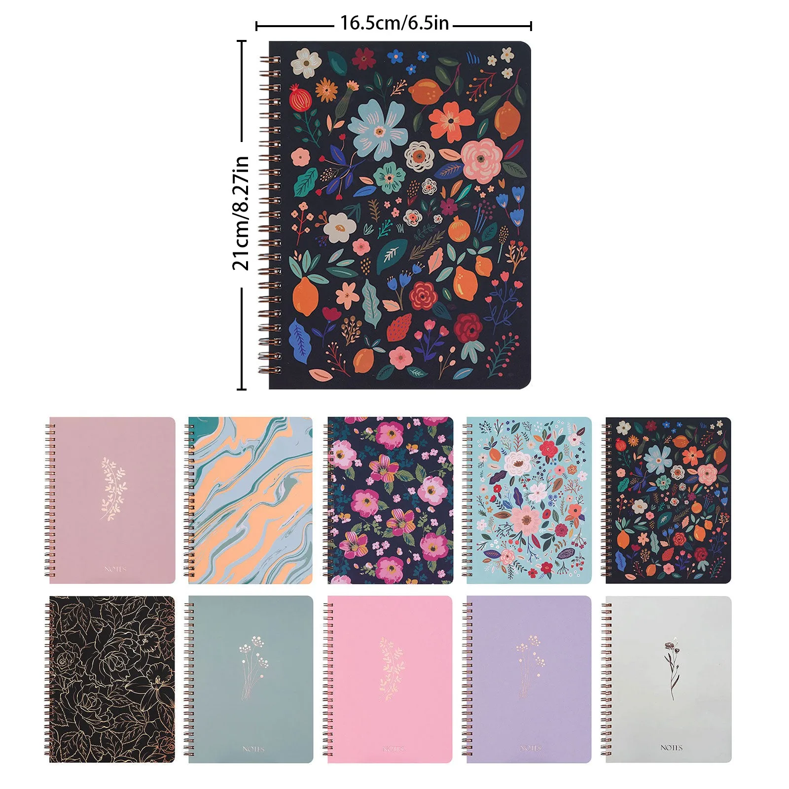 Aesthetic Notebook College-Ruled Journal Recording Notebook With Large Pockets Lined Pages School Supplies Essential Stationary