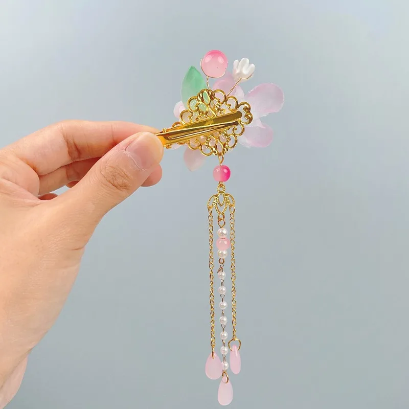 إكسسوارات شعر البنات إكسسوارات شعر على الطراز القديم للأطفال أغطية رأس هانفو خطوات أزياء الفتيات مقاطع شعر شرابة يتمايل