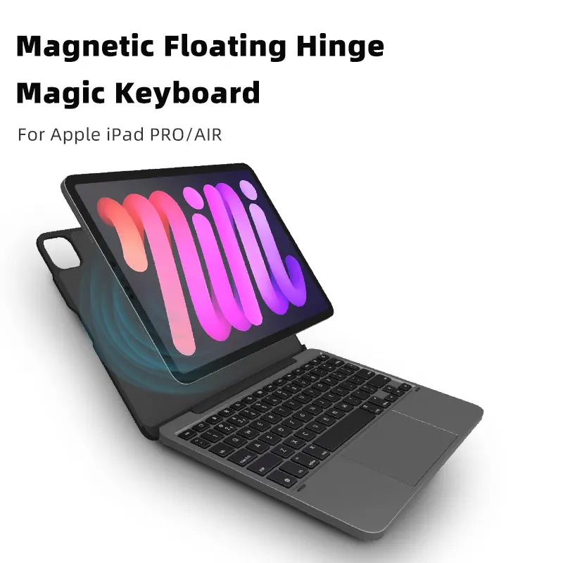 Magic Keyboard Case for 11-inch iPad Pro 3/4/5 Gen 13-inch iPad Air 6/7  Bluetooth Connection with Multi-Touch Trackpad