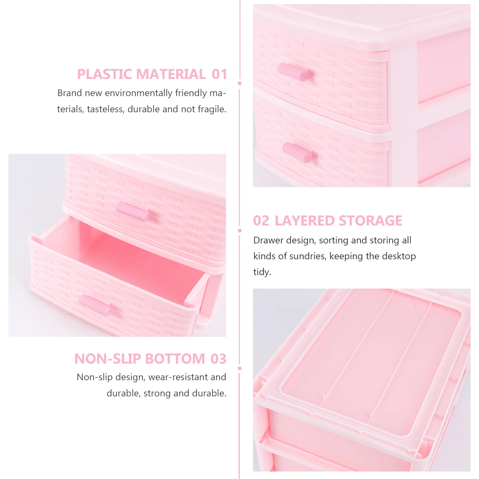 1개 수납함 데스크탑 정리함 방수 다층 수납함 보석함 서랍형 캐비닛 침실용