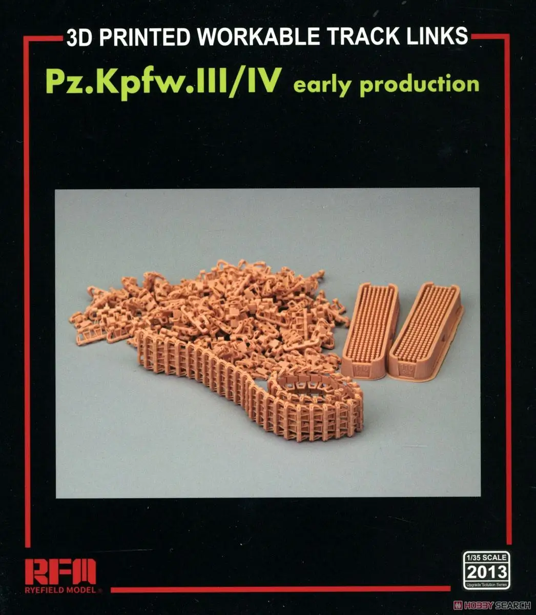 RYEFIELD 3D Printed Workable Track Links for Pz.Kpfw.III/IV Early Production