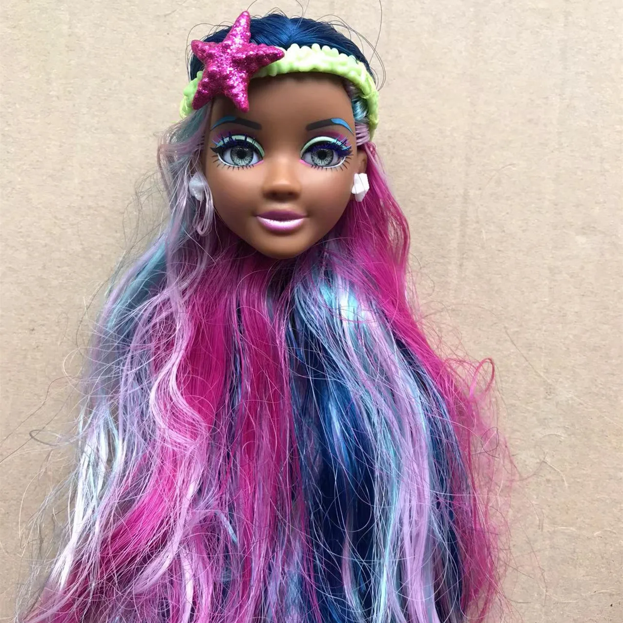 Gläser Augen mit echten Wimpern Puppenköpfe Bunte weiche Puppenteile Weiße Haut Puppenzubehör Mädchen Geschenk Spielzeugfiguren – Detail 12