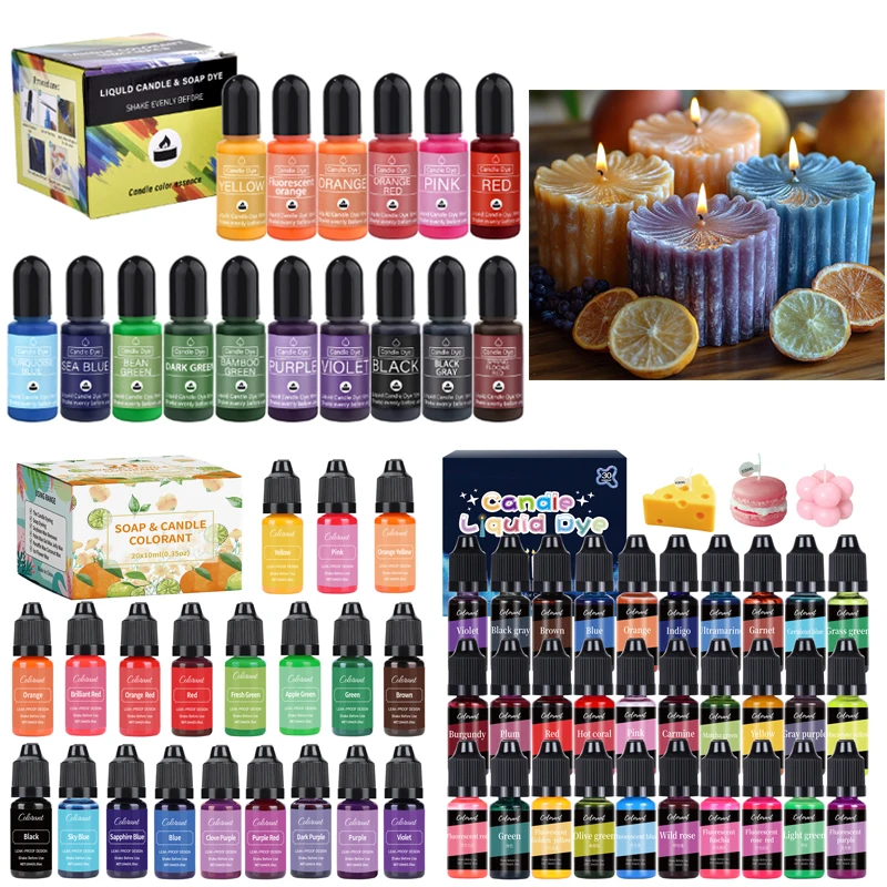 キャンドル染料顔料キット,日曜大工,石鹸作り,液体着色剤,手作り工芸品,樹脂顔料,16色,18色,20色,24色,30色