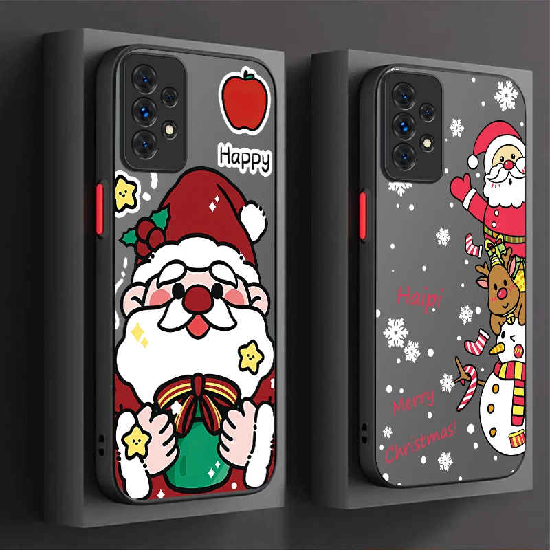 Cartoon Father Christmas Case For Samsung Galaxy A16 A53 A54 A34 A24 A06 A05 A05S A13 A23 A33 A73 A72 A52S A52 A32 A22 A12 Cover