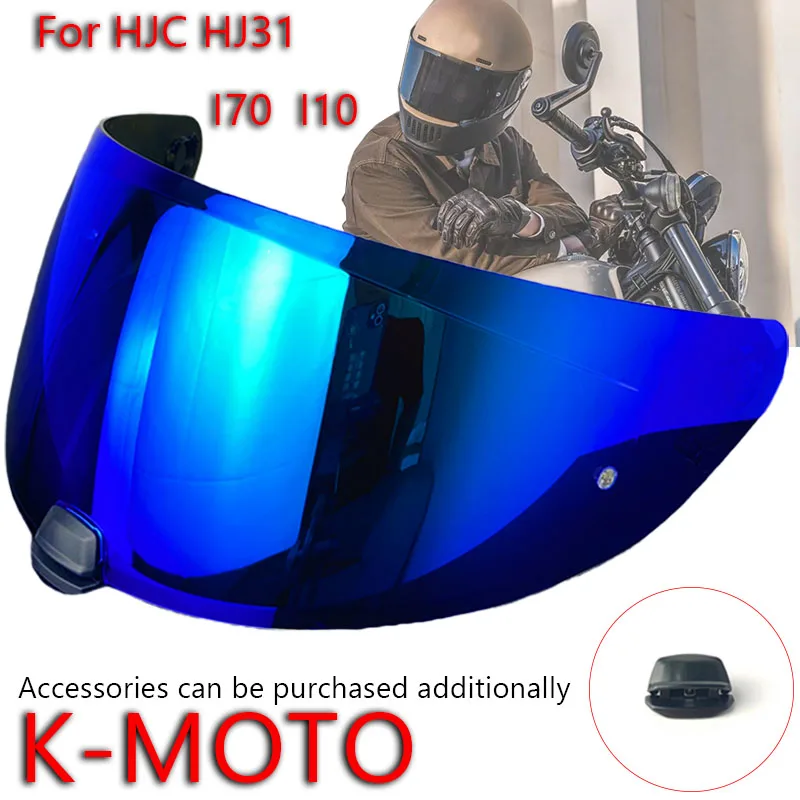 

I70 Visors Fo HJC I70 I10 Motorcycle Helmet Visors electroplated windproof dustproof uv protection shield Visiere Casque Moto