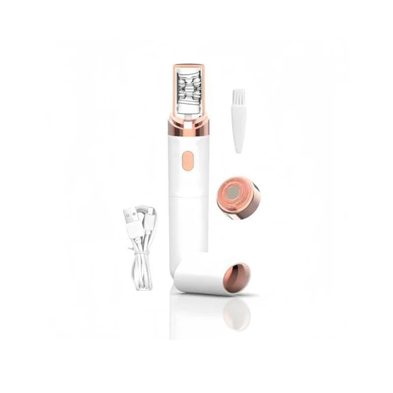Depiladora Facial femenina, recortador de cejas eléctrico resistente al agua, utensilio para eliminar el vello Facial para mujeres, dispositivo de depilación 2 en 1 recargable