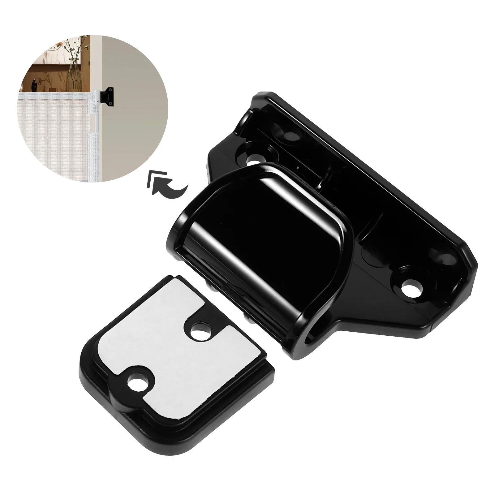 مجموعة واحدة من أدوات بوابة سلامة الطفل، قطع غيار بوابة الطفل السوداء، طقم تصليح الأجهزة لسلامة الحيوانات الأليفة الصغيرة #6