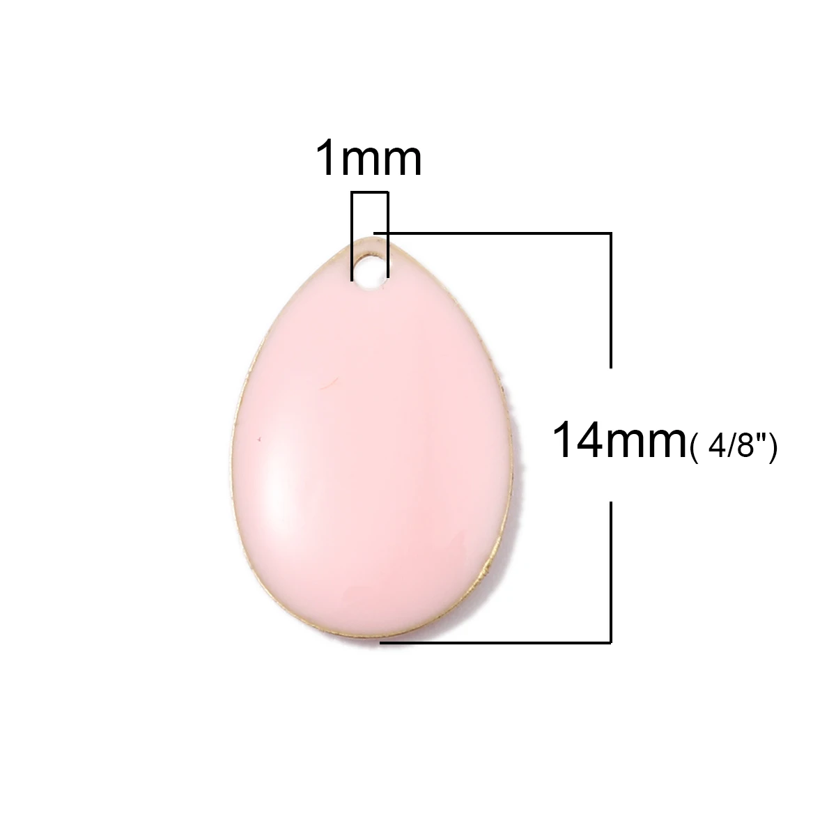 Almond Shape Enamel Charms Copper Enamelled Sequins Charms Water Drop Pendants For DIY Earring Jewelry Making14mm x 10mm, 10 PCs