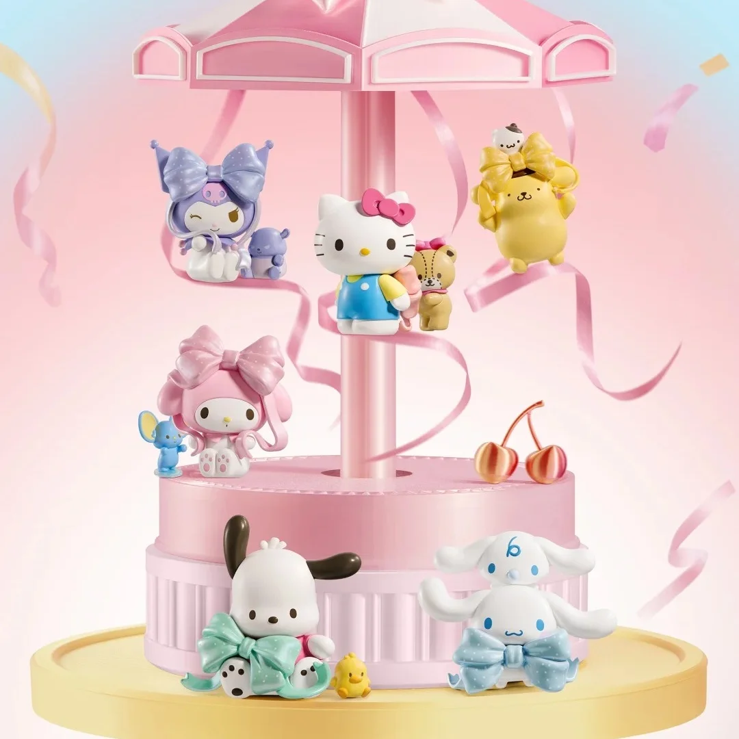 

Sanrio Characters Heart Bow Series Hellokitty Blind Box Collectible Figurine Desktop Ornament For Adult Collection