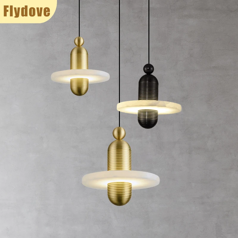 

Linear Pendant Light, Creative Atmosphere, Dining Room, Study Room, Bedroom, Bathroom, LED Marble Decorative Lighting Fixtures