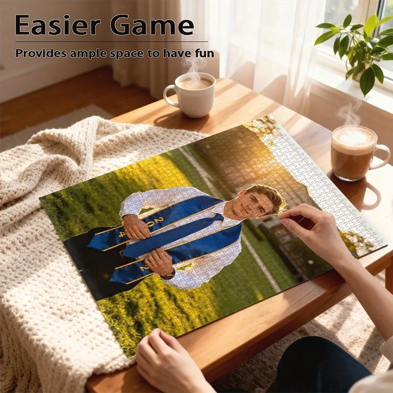 35/300/500/1000pcs Personalized Custom Photo Puzzle Family Photos Customize Your Puzzle To Create An One-Of-A-Kind Present.