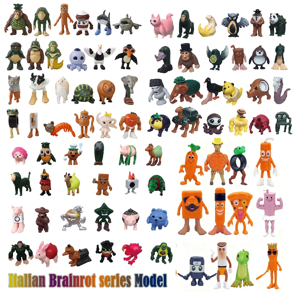 8/12/24 قطعة Brainrot الإيطالية سلسلة مختلفة أرقام لعبة مجسمة القرش Tralalero Tralala Tung Sahur سطح المكتب ديكور لمحبي الهدايا