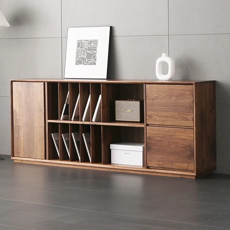 North American black walnut locker, solid wood modern simple side cabinet