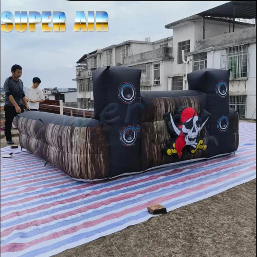 

Pirate Ship DJ Booth, Inflatable DJ Tent, LED DJ Booth for Nightclub, Customizable Party Equipment, Festival DJ Tent for Rental