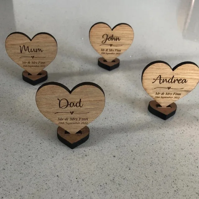 Custom Wedding Place Settings Personalised Wooden Rustic Name Places