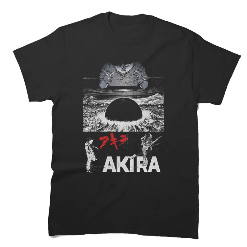 

0225 Vintage Akira Anime T Shirt Cyberpunk Manga City explosion Graphic clothes cyber mecha Neo-Tokyo Streetwear All size tops